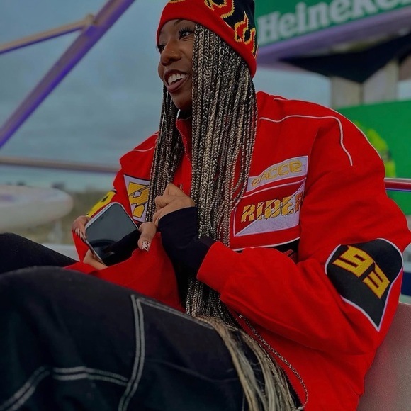 Red Racing Jacket with Patches - Picture 8 of 8